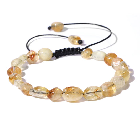 Luckacco Natural Crystal Gravel Stone Bracelets For Women Healing Irregular Amethysts Lapis Lazuli Rose Quartzs Chain Bracelet Jewelry