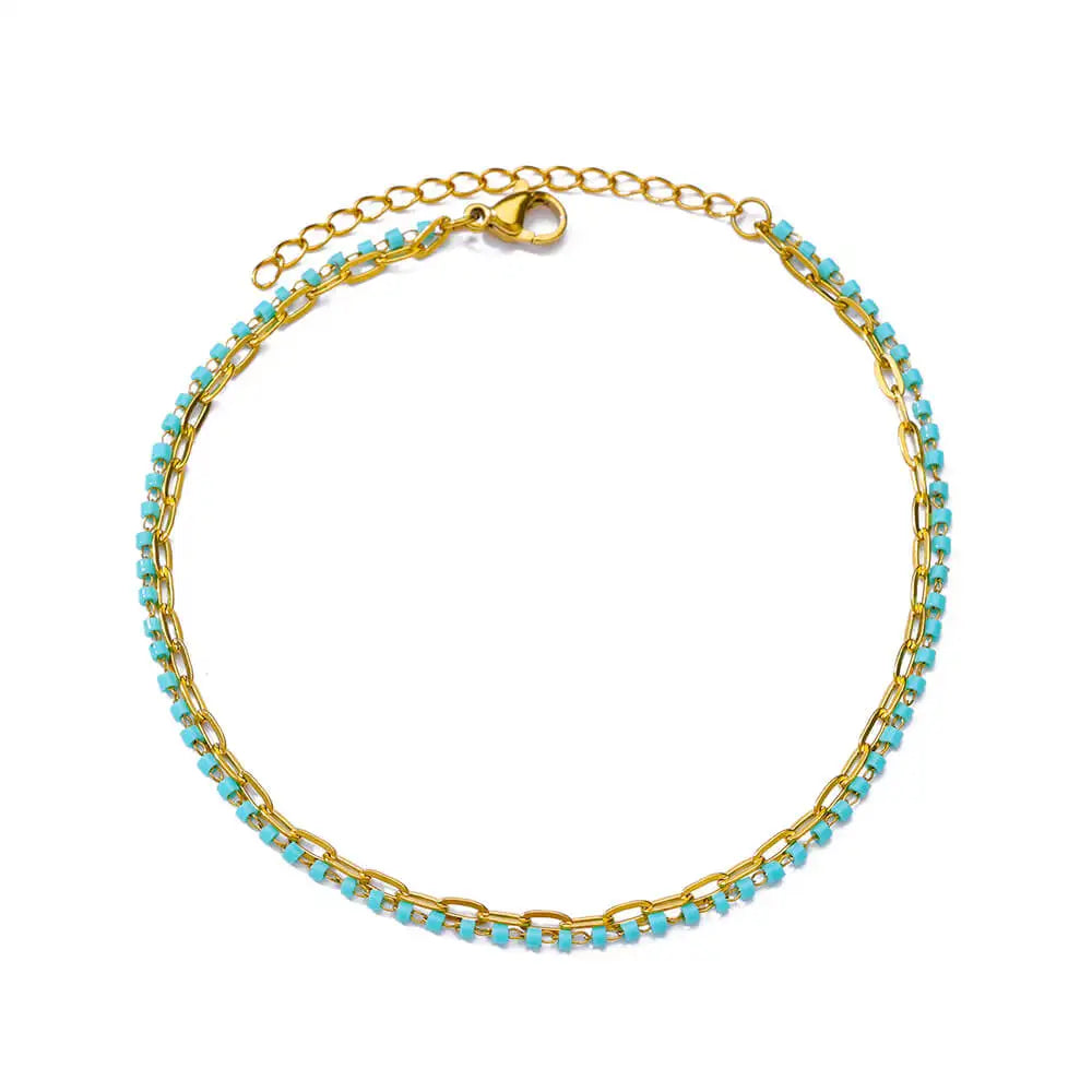 luckacco elegant zircon flowers bracelet for women girls charm gold color stainless steel plant bracelets luxury designer jewelry gifts