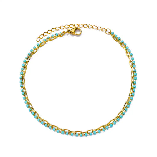 Luckacco Elegant Zircon Flowers Bracelet For Women Girls Charm Gold Color Stainless Steel Plant Bracelets Luxury Designer Jewelry Gifts