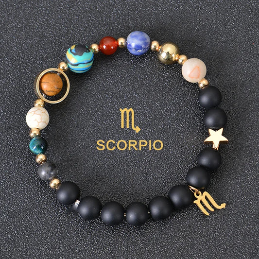 Luckacco Aries Taurus Gemini Cancer Leo Virgo Libra Scorpio Sagittarius Capricorn Aquarius Pisces gifts for women 12 zodiac bracelet men