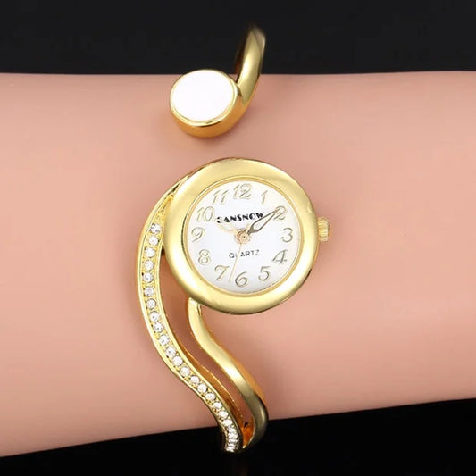 Luckacco Creative Fashion Women Dress Wristwatch Small Dial Bracelet Watches Quartz Movement Ladies' Watch Diamonds Steel Clock Gift