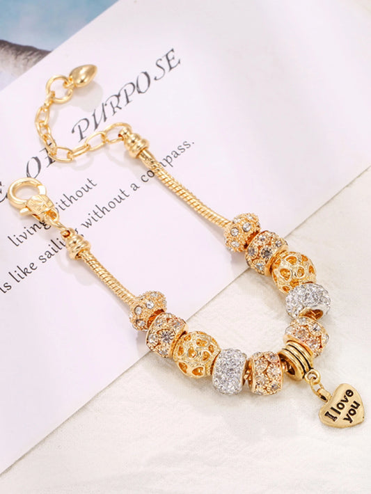 Luckacco 1PC Women's Fashion Pan Family DIY Multi Element Love Beaded Bracelet Date Travel Banquet Party Holiday Dressing Gift