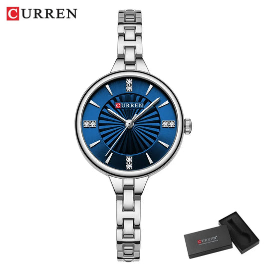 Luckacco CURREN Luxury Women Bracelet Quartz Watches For Women Magnetic Watch Ladies Sports Dress Wrist Watch Clock Relogio Feminino
