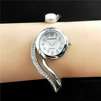 Luckacco Creative Fashion Women Dress Wristwatch Small Dial Bracelet Watches Quartz Movement Ladies' Watch Diamonds Steel Clock Gift