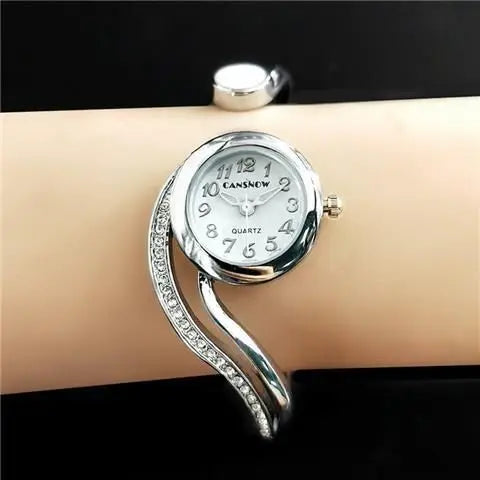 Luckacco Creative Fashion Women Dress Wristwatch Small Dial Bracelet Watches Quartz Movement Ladies' Watch Diamonds Steel Clock Gift