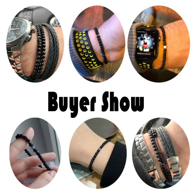 luckacco new fashion cross bracelet for men 4mm small beads strand braslet natural red howlite lava stone braclet hematite healing joias