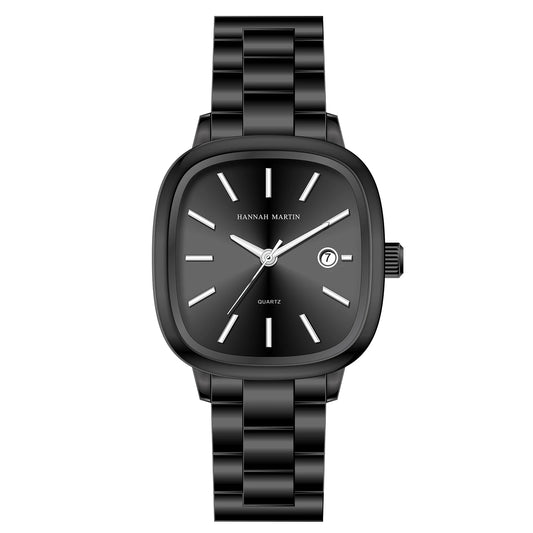 Luckacco Mens Watch Fashion Stainless Steel Strap Japanese Quartz Movement Top Brand Blue Silver 3Bar Waterproof Wrist Watch reloj hombre