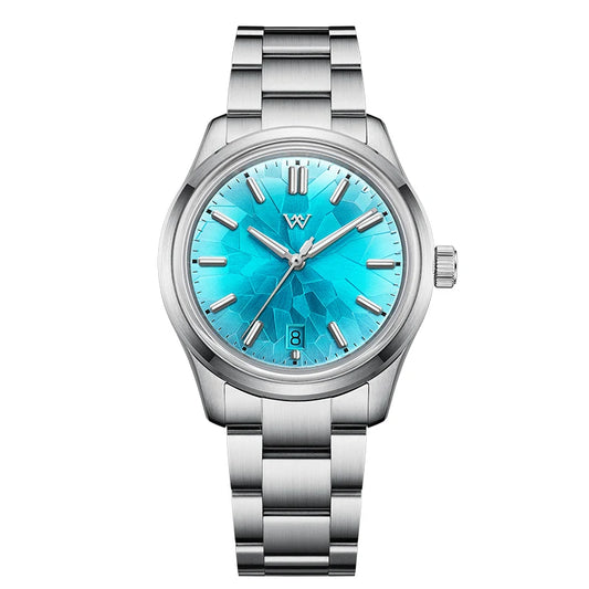 Luckacco WM Watch Automatic Mechanical Watch NH35 Glacier Series 100M Water Resistant AR Coated Sapphire Welly Merck Watches For Man 226M