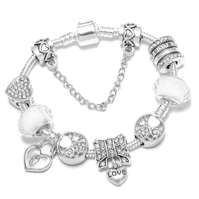 luckacco 16cm-21cm luxury cutterfly snake chain bracelet fit diy brand bracelets for women men jewelry gift 2024 new trend 41 styles