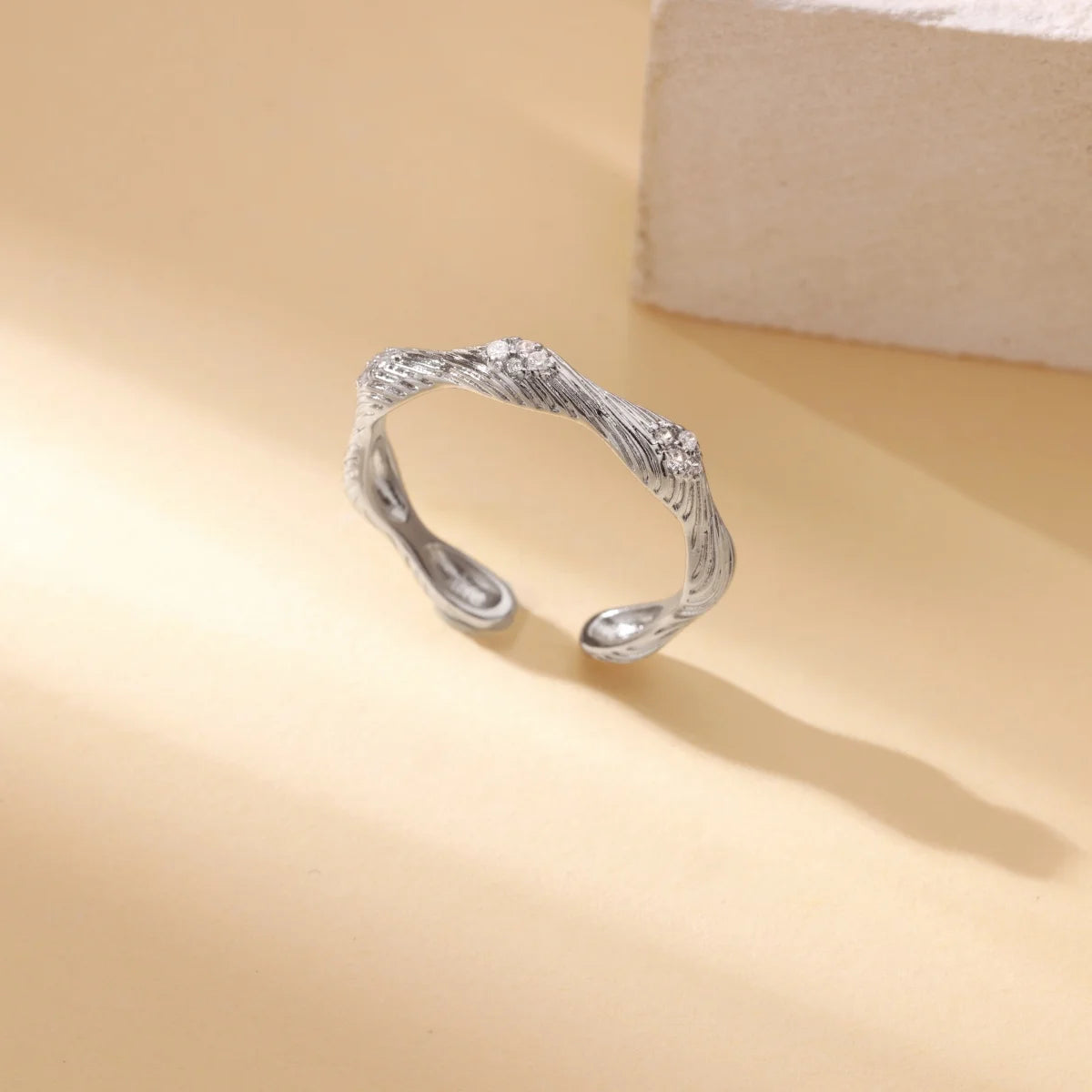 luckacco luxury zircon geometric rings for women gold color adjustable  stainless steel heart flower ring wedding fashion jewelry gift