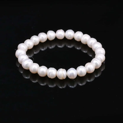 Luckacco High Quality 6-7 mm Freshwater Irregular Pearl Bracelets Natural Pearl Bracelet for Women Pearl Bracelet