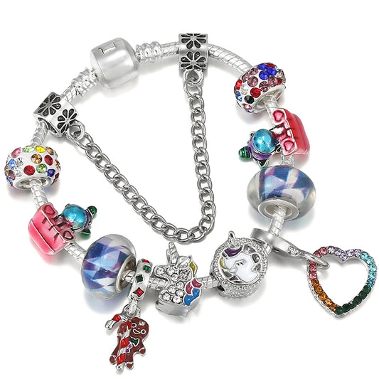 Luckacco BAOPON New Fashion Life Of Tree Crystal Charm Bracelet Fit Green Color Snake Chain Brand Bracelets & Bangles for Women Jewelry