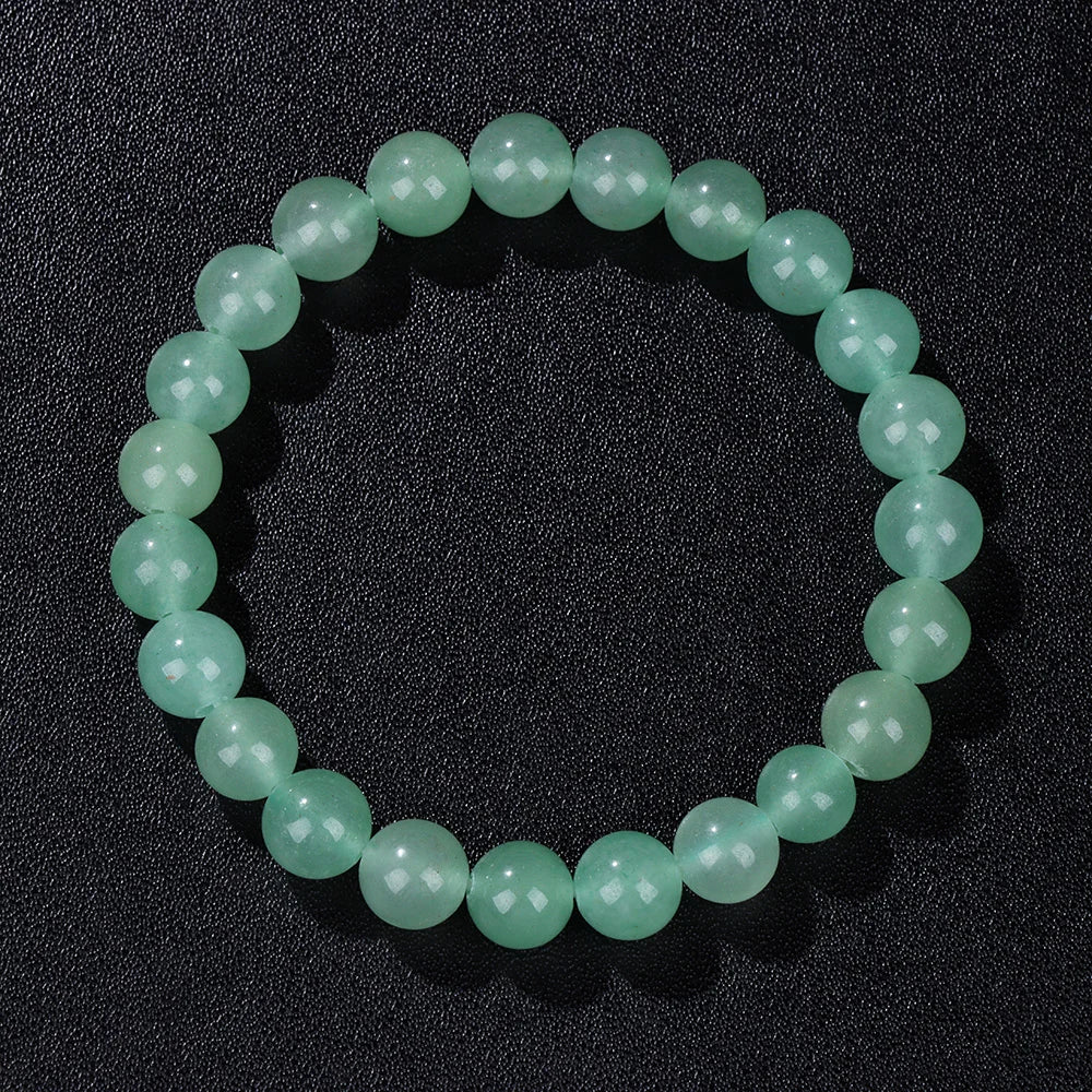 luckacco handmade natural stone african stone beads bracelet men yoga mala jewelry green moss agates beaded bracelet for women men