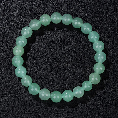 Luckacco Handmade Natural Stone African Stone Beads Bracelet Men Yoga Mala Jewelry Green Moss Agates Beaded Bracelet for Women Men