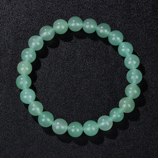 Luckacco Handmade Natural Stone African Stone Beads Bracelet Men Yoga Mala Jewelry Green Moss Agates Beaded Bracelet for Women Men