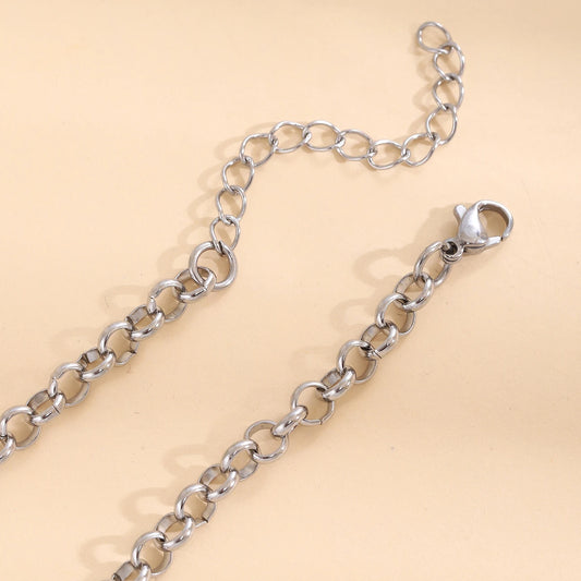 Luckacco Starfish Conch Imitation Pearl Women Stainless steel Necklace Sun and Moon Pendant  Summer Beach Vacation Y2K Fashion Jewelry