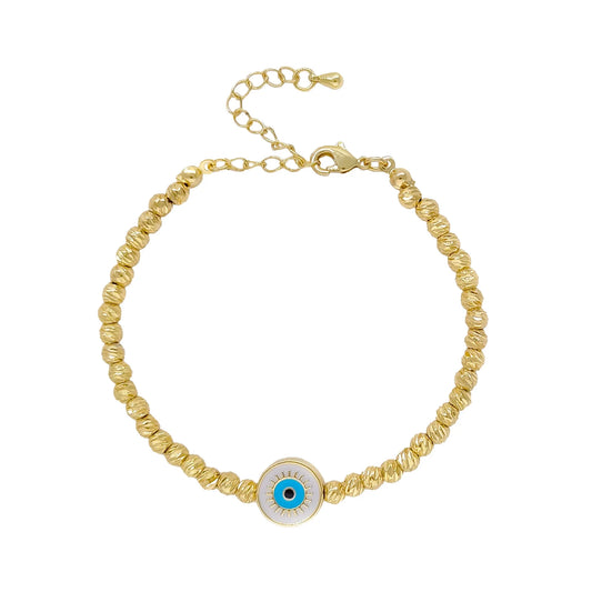 Luckacco KKBEAD Evil Eye Bracelet Femme High Quality Gold Plated Beaded Bracelet Jewelry for Women Accessories Gift Pulseras Mujer