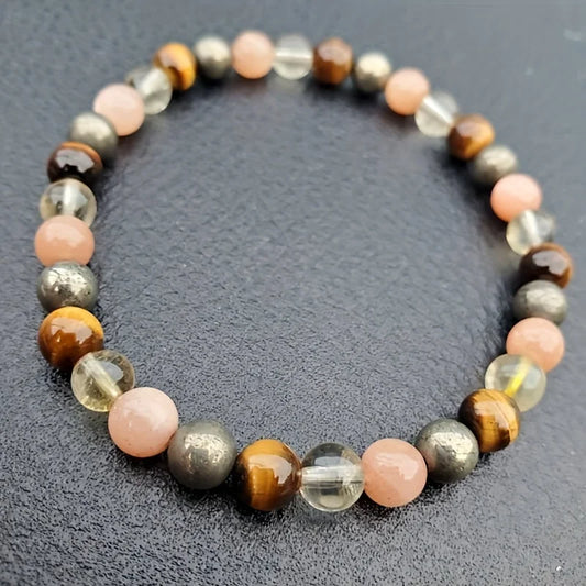 Luckacco Boho multicolor stone bead patchwork bracelet perfect jewelry gift for him