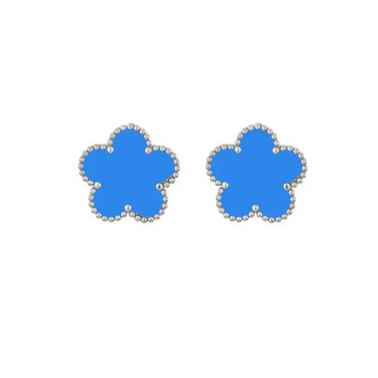 Luckacco 14K Gold Plated Five-leaf Clover Link Bracelets White Black Blue Gold Red Green Lucky Bracelets Jewelry Gifts Trendy for Women