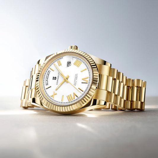 Luckacco CORGEUT New Color 36/39mm Dial Man watch Week Date Calendar Type Watch Sapphire Luxury Mechanical Steel Clock waterproof