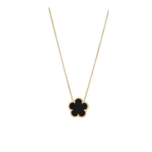 Luckacco 14K Gold Plated Five-leaf Clover Link Bracelets White Black Blue Gold Red Green Lucky Bracelets Jewelry Gifts Trendy for Women