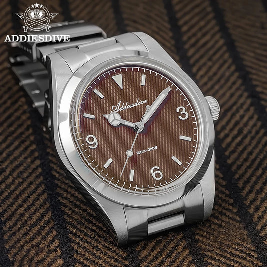 Luckacco ADDIESDIVE Luxury Watch for Man Waterproof Stainless Steel BGW9 Luminous 36mm Vintage Quartz Watches AD2096 Relojes Para Hombres