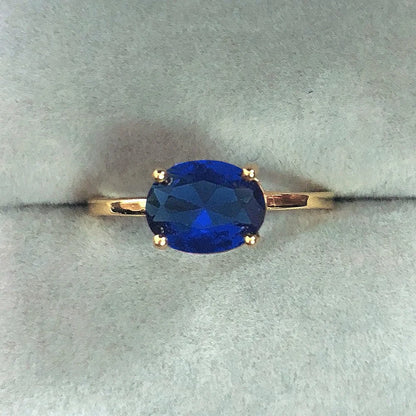 Luckacco Wedding Dating Ring For Women Simple Solitaire Ring With Oval Candy Stone Zircon Gold Color Engagement Gift Fashion Jewelry R865