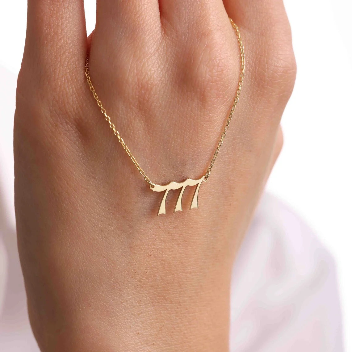 luckacco personalized gold angel number necklace lucky number 111 222 333 444 555 666 777 888 999 silver number pendant gift for her