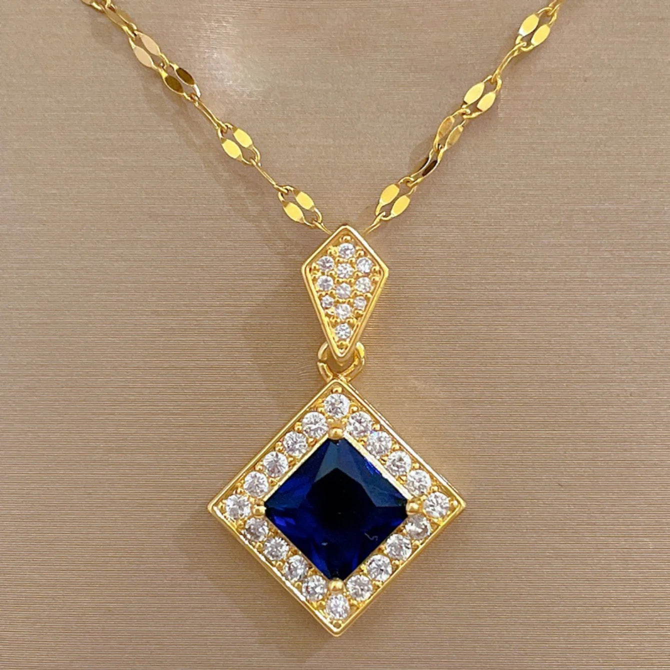 luckacco exquisite geometry square necklace earrings jewelry set charm ladies jewelry fashion bridal accessory set romantic gift
