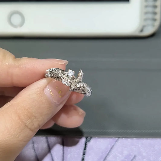 Luckacco Game Love And Deepspace Rafayel Xavier Zayne Cosplay Ring Adjustable Opening Wedding Rings Couple Jewelry Accessories Gifts