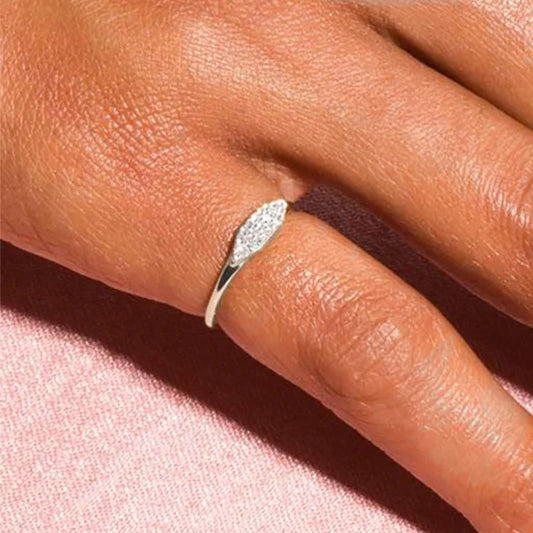 Luckacco Dainty Minimalist Stacking Ring For Women Trend Cubic Zircon Gold Color Crystal Finger Accessories for Female Jewelry Gift R737