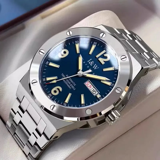 Luckacco IW New Fashion Date Men Watch NH36 Automatic Movement Luminous Top Brand Luxury Sports Mechanical Watch Relogio Masculino