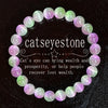 Luckacco 1pc/Pink and purple cat's eye bracelet symbolizes wealth and prosperity. A jewelry gift for women, perfect for all seasons.