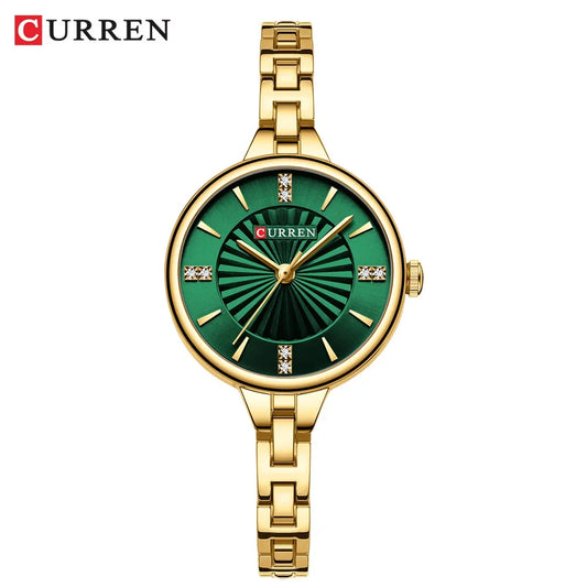 Luckacco CURREN Luxury Women Bracelet Quartz Watches For Women Magnetic Watch Ladies Sports Dress Wrist Watch Clock Relogio Feminino