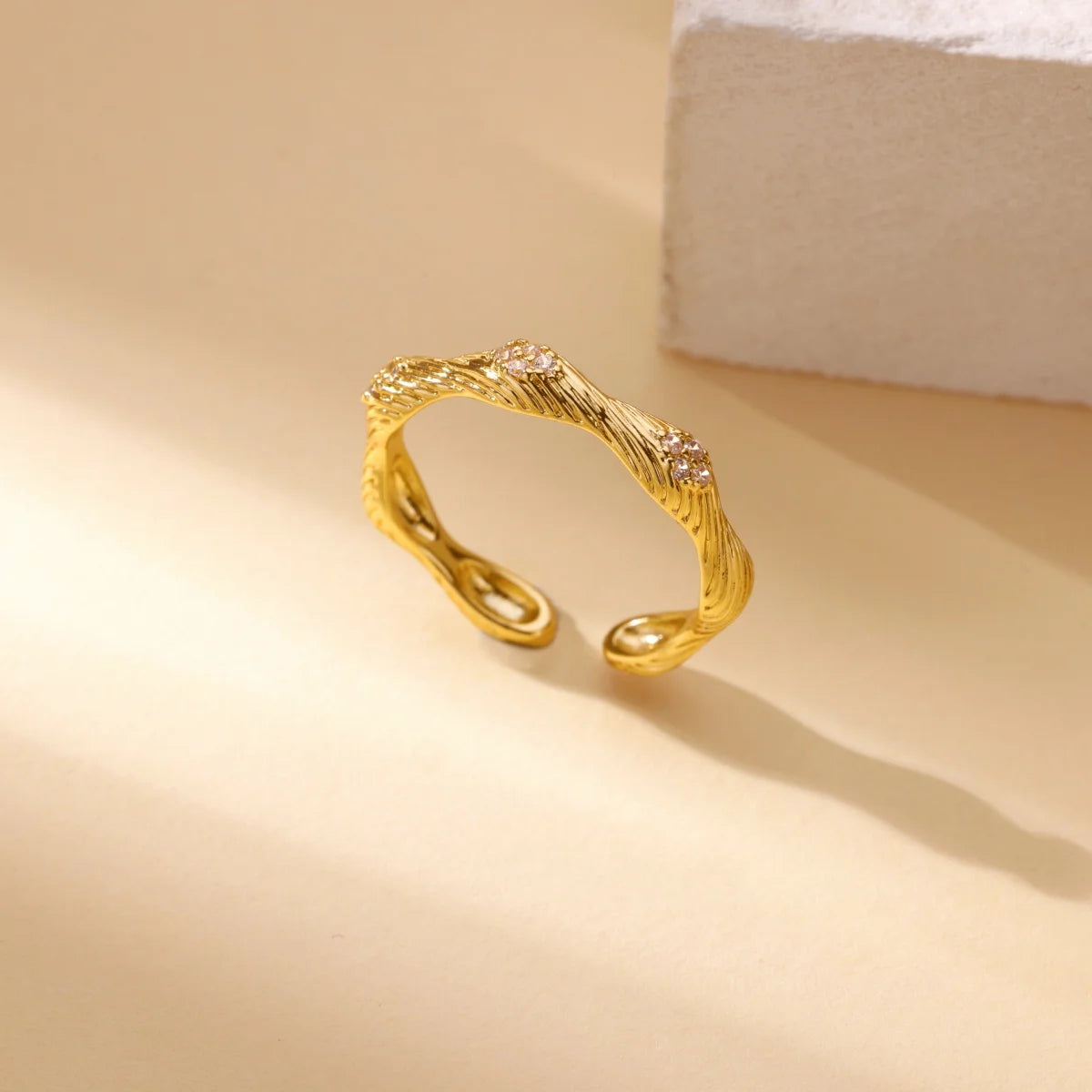 luckacco luxury zircon geometric rings for women gold color adjustable  stainless steel heart flower ring wedding fashion jewelry gift