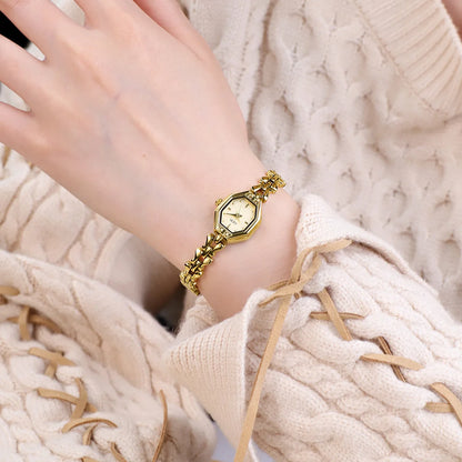 Luckacco GEDI Brand Ladies Watches are Exquisite Light Luxury Retro Metal Bracelets high-end Waterproof Women Fashion Quartz Wristwatches