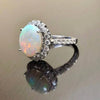 Luckacco Delicate Round Full Geometry Silver Color Rings for Women Fashion Metal Inlaid White Stones Ring Jewelry