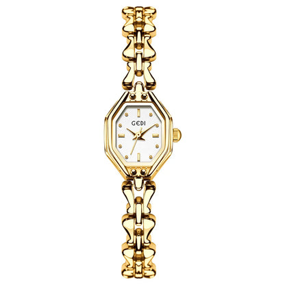 Luckacco GEDI Brand Ladies Watches are Exquisite Light Luxury Retro Metal Bracelets high-end Waterproof Women Fashion Quartz Wristwatches