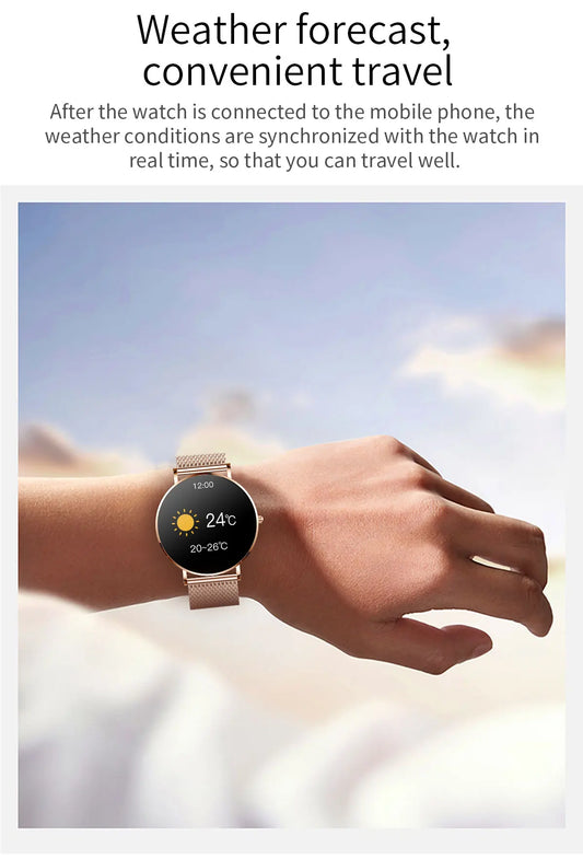 Luckacco Newest T8 Lady ultra thin AMOLED Screen smart watch Blood Oxygen sport smart band reloj inteligente Women smart watch