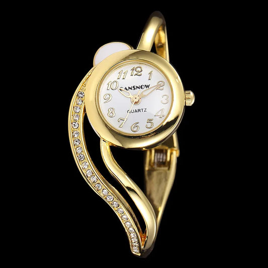 Luckacco Creative Fashion Women Dress Wristwatch Small Dial Bracelet Watches Quartz Movement Ladies' Watch Diamonds Steel Clock Gift