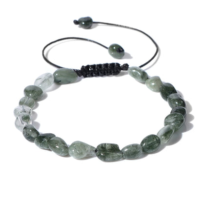 Luckacco Natural Crystal Gravel Stone Bracelets For Women Healing Irregular Amethysts Lapis Lazuli Rose Quartzs Chain Bracelet Jewelry