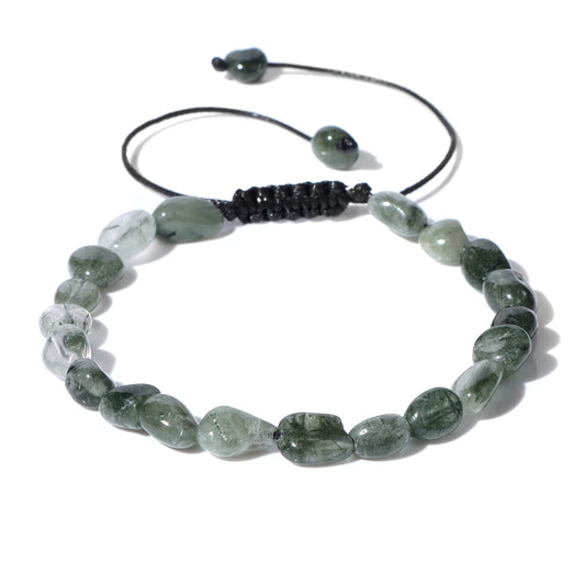 Luckacco Natural Crystal Gravel Stone Bracelets For Women Healing Irregular Amethysts Lapis Lazuli Rose Quartzs Chain Bracelet Jewelry