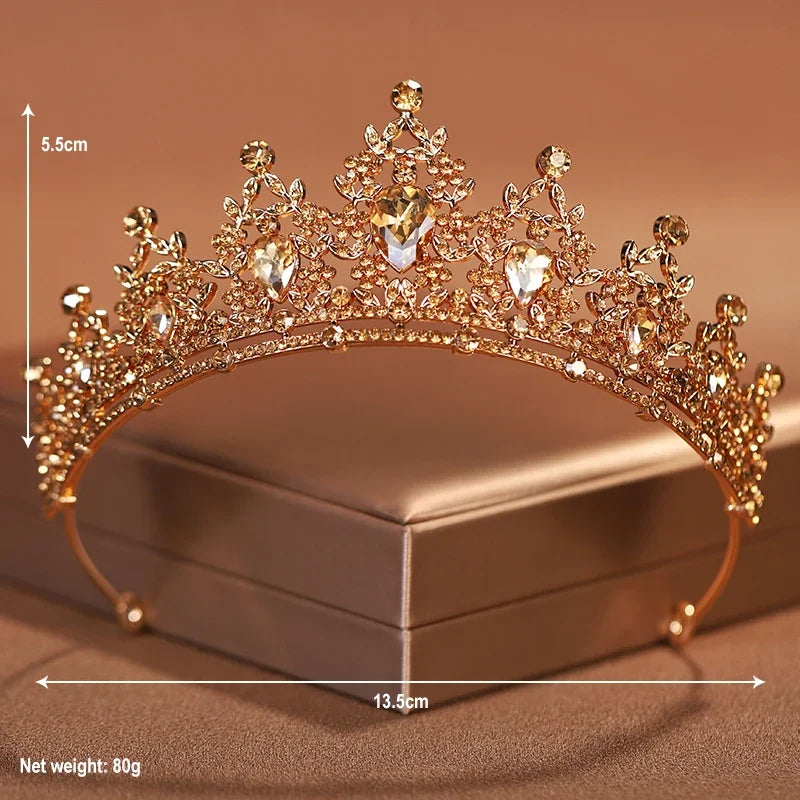 luckacco bridal headwear green-colour women's fashion party crown girl performance tiaras