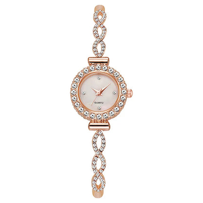 Luckacco Fashion Rhinestone Women Watch Ladies Bracelet Quartz Watches Clock Relogio