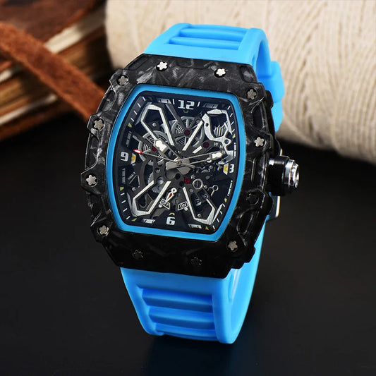 Luckacco Foreign trade new men's watch wholesale color line hollow dial quartz watch simple fashion watch spot