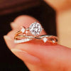 Luckacco New Twist Design Fancy Women Finger Rings with Shiny Cubic Zirconia Exquisite Engage Jewelry Wedding Accessories кольцо женское