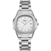 Luckacco 2024 Luxury Fashion Casual Men Watches Big Dial Silver Stainless Steel Calendar Quartz Wristwatch Classic Top Brand Male Clock