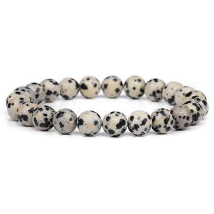 Luckacco Handmade Natural Stone African Stone Beads Bracelet Men Yoga Mala Jewelry Green Moss Agates Beaded Bracelet for Women Men