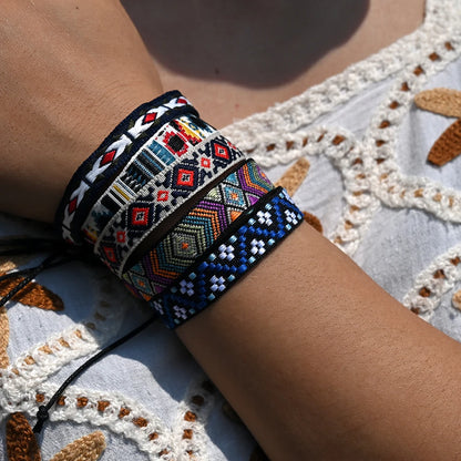 Luckacco 10Pcs/Lot Nepal Handmade Bracelet for Women Bohemia National Rope Charm Bracelet New Jewelry Accessories