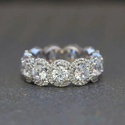 Luckacco daily picks Sparkling Cubic Zirconia Promise Rings for Women Wedding Engagement Bands Silver Color New Modern Fashion Female Jewelry
